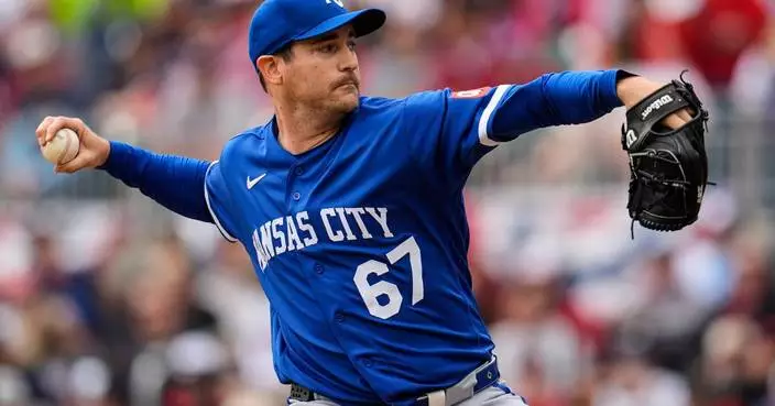 Seth Lugo throws 6 1/3 scoreless innings and Royals beat Braves 4-1 for their 1st win of the season