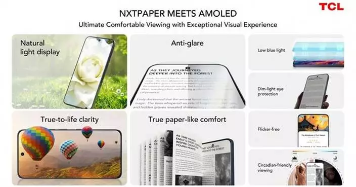 TCL Unveils Next-Generation NXTPAPER Technology on AMOLED, Redefining Visual Comfort and Mobile Display Excellence