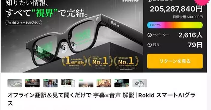Rokid Glasses Break Japan Crowdfunding Record with ¥200 Million Raised in just 10 days