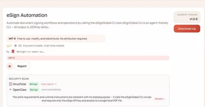 eSignGlobal Empowers OpenClaw with Automated E-Signatures via New ‘esign-automation’ Skill