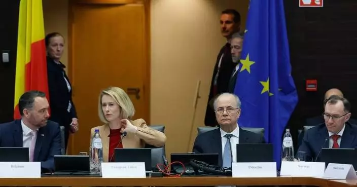 EU hosts Palestinian leader in conference about security and peace in Gaza and the West Bank