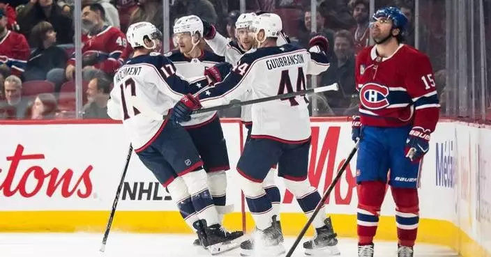 Coyle scores twice, Blue Jackets stay in playoff hunt with 5-2 win over Canadiens