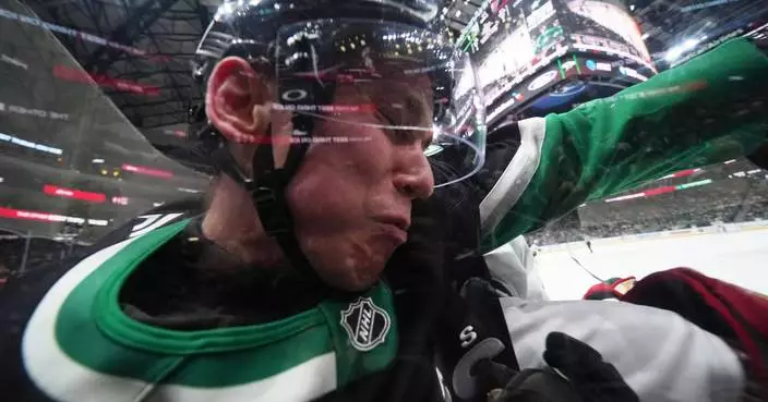 Stars defenseman Nils Lundkvist avoids hospital after taking a skate to the face
