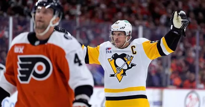 Crosby, Penguins aim to extend season again vs. Flyers. Mammoth look for 3-1 lead on Golden Knights