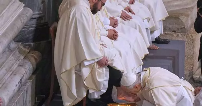 Pope Leo XIV revives the Holy Thursday foot-washing of priests after Francis’s inclusive tradition