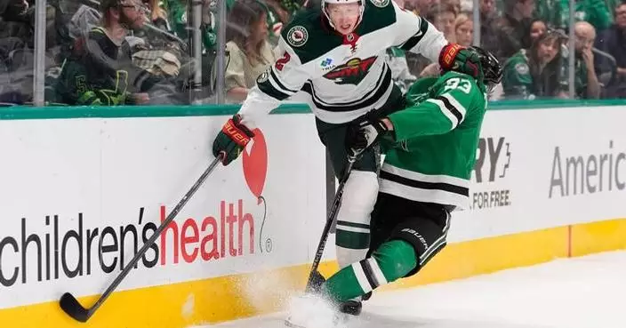 Robertson’s 42nd goal lifts Stars over Wild in a preview before their 1st-round playoff series