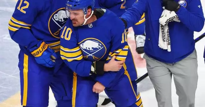 Sabres center Sam Carrick suffers left arm injury in fight with Islanders’ captain Anders Lee