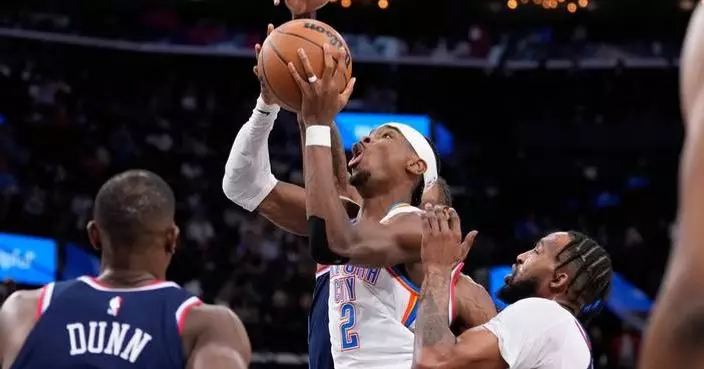 Holmgren scores 30, Thunder clinch NBA’s best regular-season record in 128-110 victory over Clippers