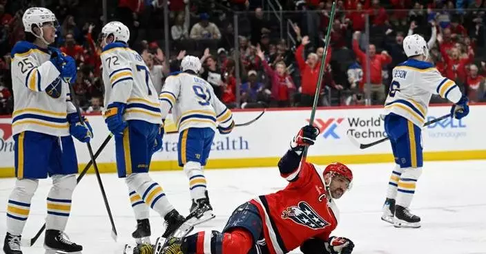 Protas scores in return from injury as Capitals keep playoff hopes alive with 6-2 win over Sabres