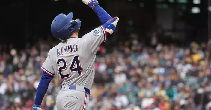 Nimmo hits leadoff homer, deGrom works 4 scoreless innings as Rangers beat Mariners 5-0