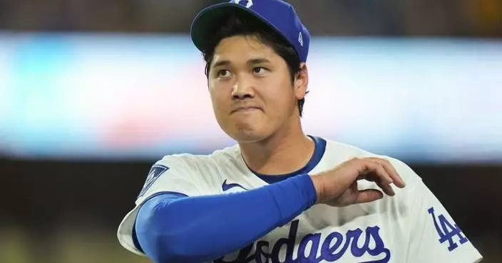 Shohei Ohtani pitches but doesn't bat for first time since 2021. He's still sore from a hit-by-pitch