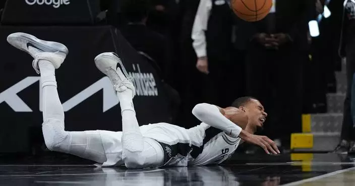Trail Blazers rally past Spurs 106-103 to even series after Wembanyama exits with concussion