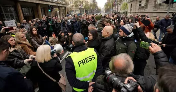 Serbian journalists protest reported attacks, pressure on media