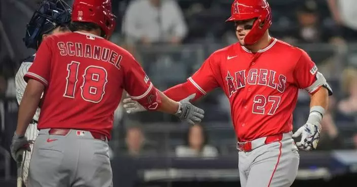 Trout puts Angels ahead with 3rd homer in 2 games, and this time Judge and Yankees don't bounce back