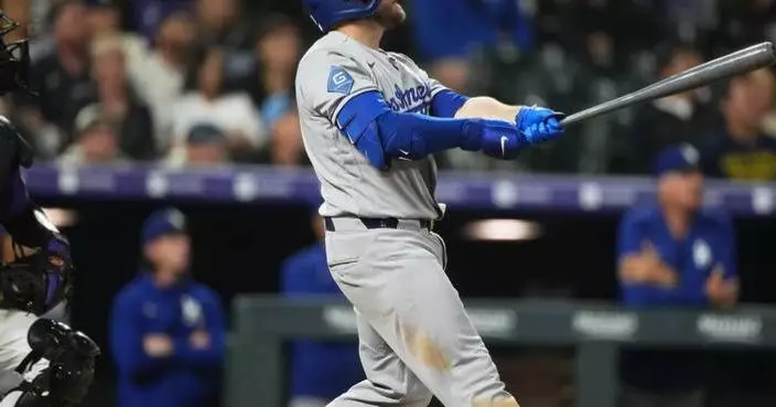 Muncy, Rushing both homer twice as Dodgers rout Rockies 12-3 behind Wrobleski to split 4-game set