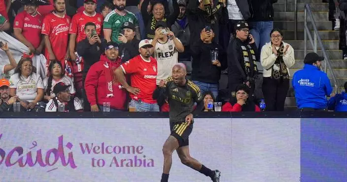Tafari scores in stoppage time, LAFC beats Toluca 2-1 in 1st leg of CONCACAF Champions Cup semifinal