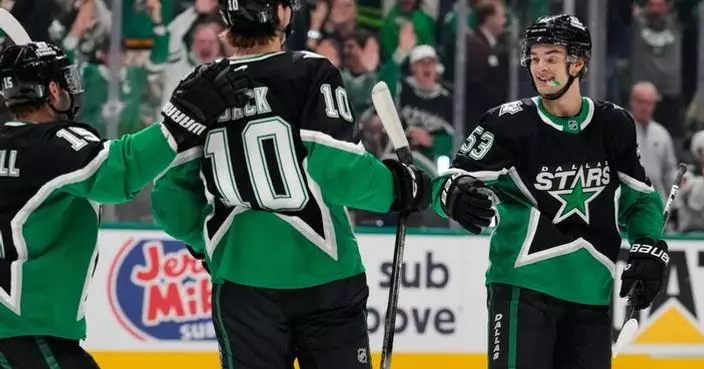 Johnston and Stars beat Wild 4-2 in Game 2 to even their first-round playoff series