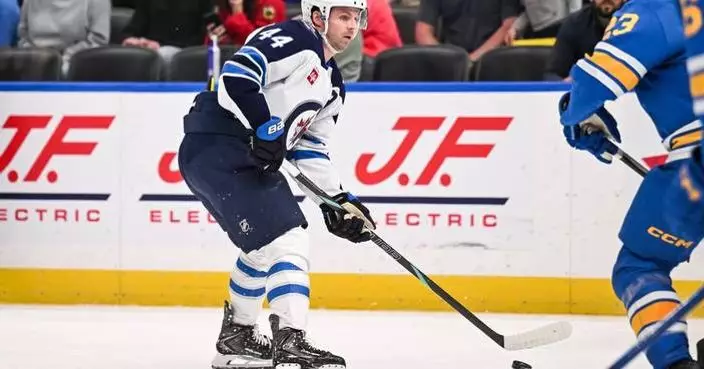 Iafallo, Morrissey and Toews score as the Jets beat the Blues 3-2 to keep playoff hopes alive