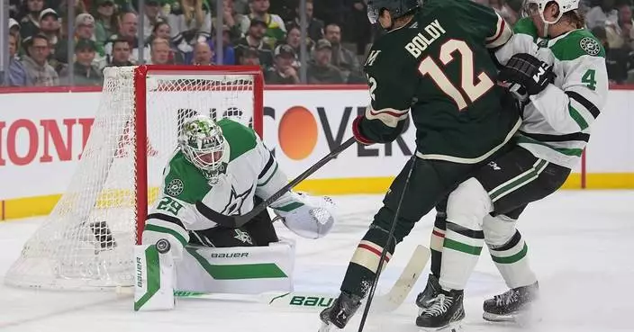 Wild’s Boldy misses time in 1st period after face-planting from hit to head by Stars’ Benn