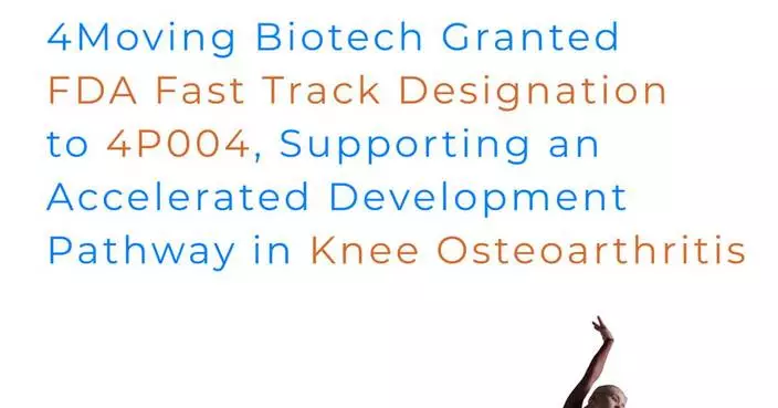 4Moving Biotech Granted FDA Fast Track Designation to 4P004, Supporting an Accelerated Development Pathway in Knee Osteoarthritis