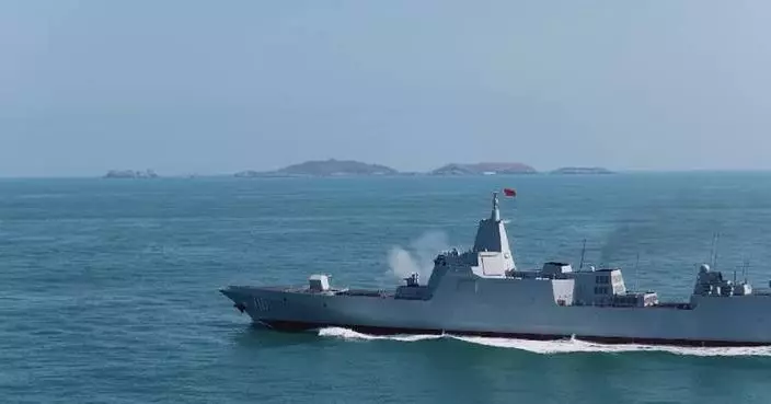 China's Type 055 Destroyer Anqing conducts first live-fire training at sea