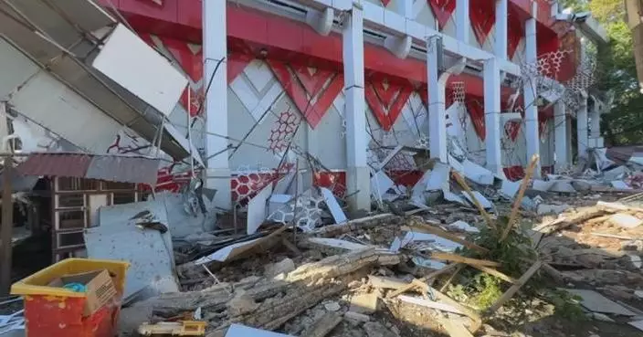 Patients rushed out from hospital building as 7.4-magnitude quake hits Indonesia, killing one