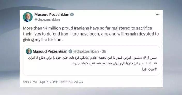 Iranian president says ready to die for Iran with over 14 million Iranians