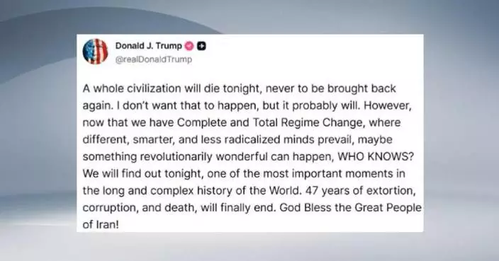 Trump threatens Iran’s “whole civilization will die tonight” as war escalates