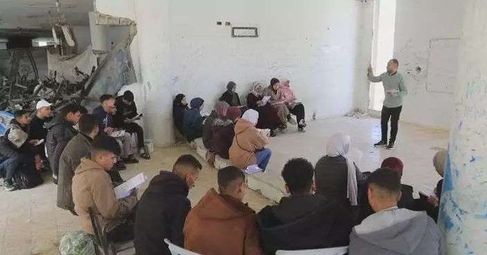 Gaza classes held in shelters, damaged buildings amid resource shortfall