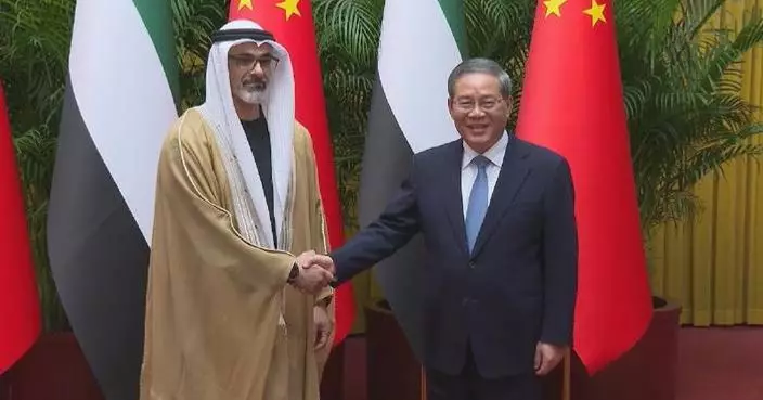 Chinese premier meets Crown Prince of Abu Dhabi, UAE on relations