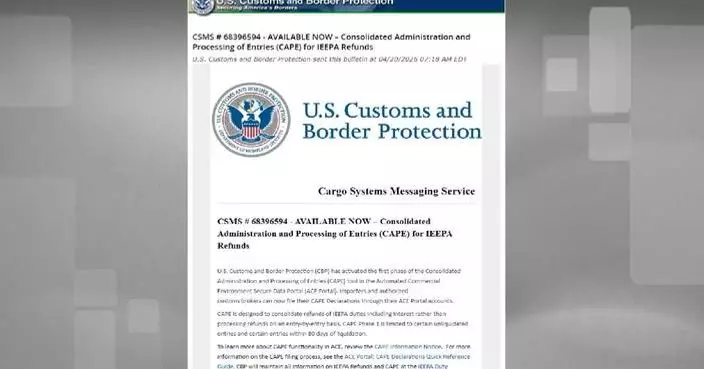 U.S. gov't begins refunding tariffs to businesses