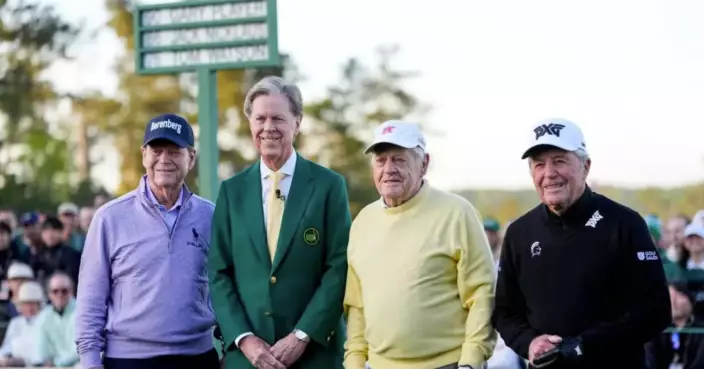 A wild hook and a big leg kick as Jack Nicklaus, Gary Player and Tom Watson open the Masters