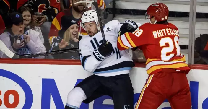 Brayden Pachal has 3 points as the Flames beat the Mammoth 4-1