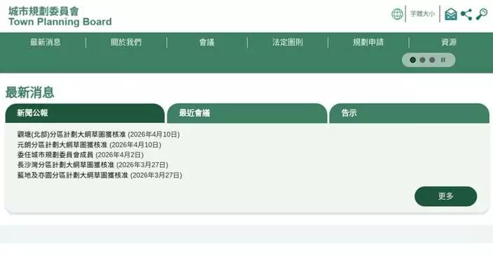 Nam Sang Wai Outline Zoning Plan Approved for Development and Redevelopment Framework