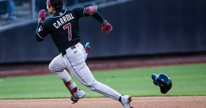 Corbin Carroll's 3 extra-base hits lead the Diamondbacks to a 7-2 win over the Mets
