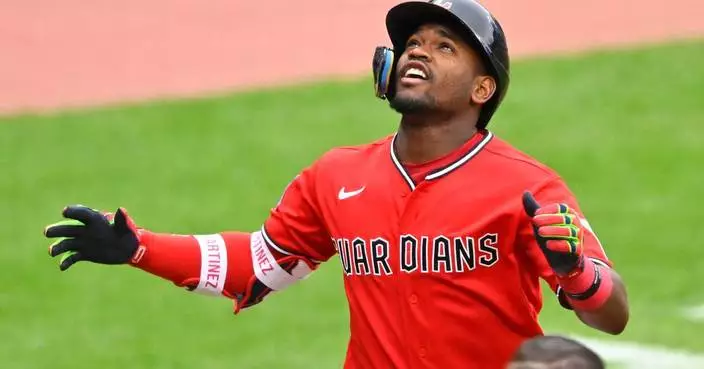 Chase DeLauter’s bases-loaded triple helps Guardians rally for 8-5 victory over Astros