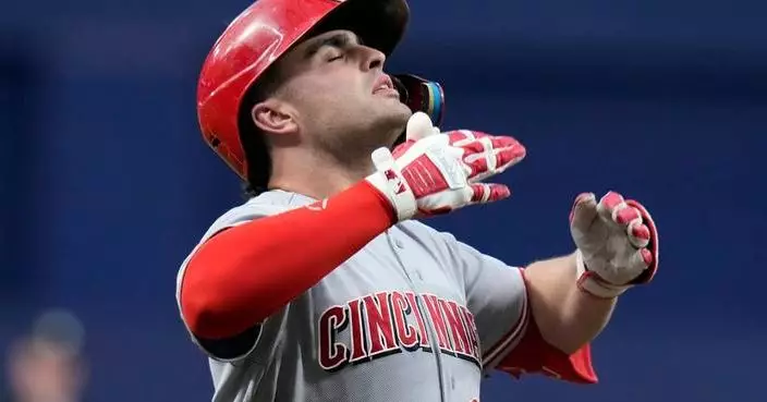 Rookie Sal Stewart hits his 8th homer as Reds top Rays 6-1 for 4th straight win