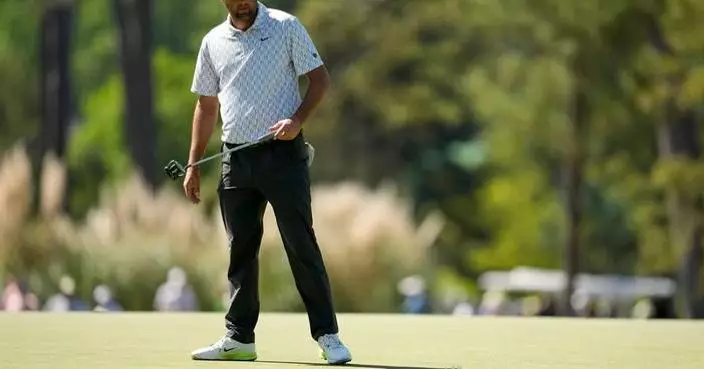 Scottie Scheffler moves up the Masters leaderboard with a 31 on the front nine in the third round