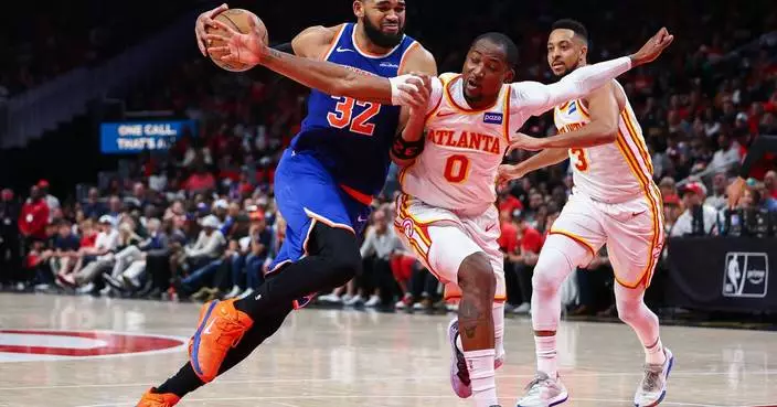 Towns has a triple-double and the Knicks beat the Hawks 114-98 to tie the series at 2-2