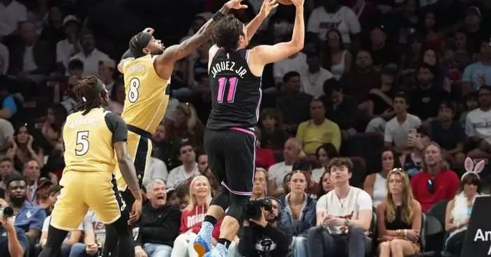 Jaquez scores 32, Ware blocks 7 shots and Heat roll past Wizards 152-136