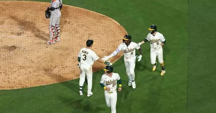 Lawrence Butler hits 3-run homer in the Athletics’ 11-4 win over the Astros in home opener