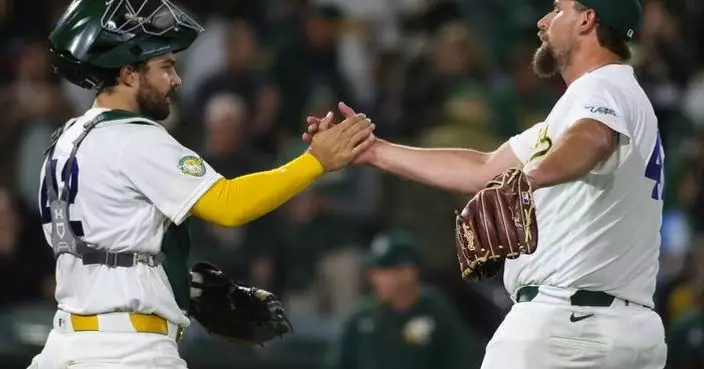 Langeliers, Wilson hit HRs as Athletics beat Rangers 6-5, sit atop AL West for 1st time since 2021