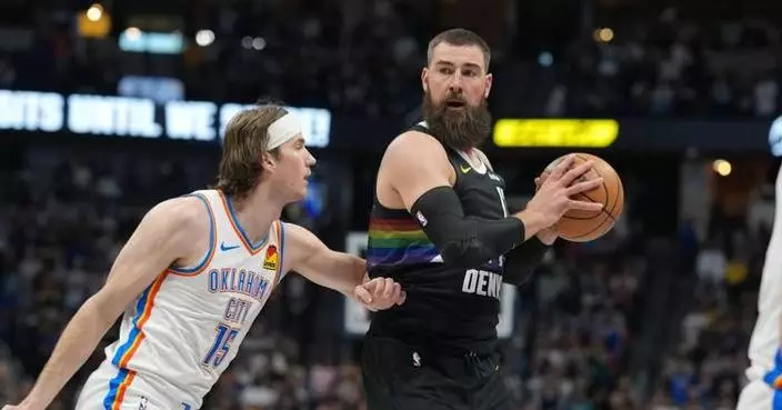 Nuggets win 11th straight, beating Thunder 127-107 in battle of reserves as playoffs approach