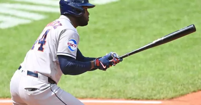 Yordan Alvarez hits MLB-leading 11th homer, powering Astros to 2-0 win over Guardians