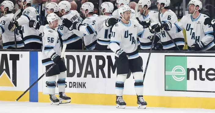 Logan Cooley scores late as the Mammoth beat the Golden Knights 3-2 to even  playoffs series