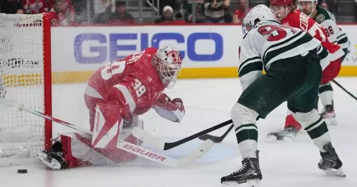 Kirill Kaprizov has a hat trick as the Wild bounce back to beat the Red Wings 5-4