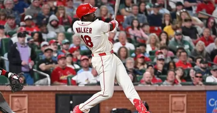 Walker hits MLB-leading 8th HR and joins Cardinals greats Musial, McGwire, Rolen and Pujols