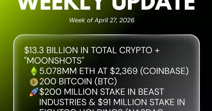 Bitmine Immersion Technologies (BMNR) Announces ETH Holdings Reach Unprecedented World Record of 5.078 Million Tokens, and Total Crypto and Total Cash Holdings of $13.3 Billion