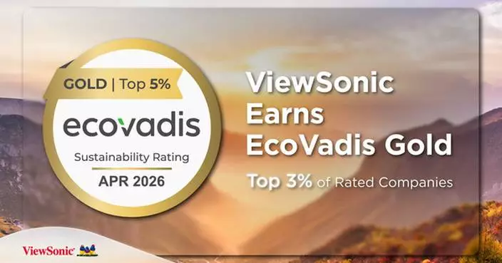 ViewSonic Earns EcoVadis Gold, Ranks in Top 3% Globally for Sustainability