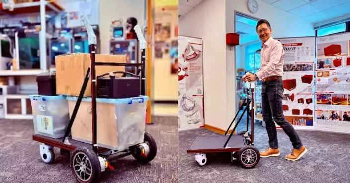 Lingnan University develops AI smart trolley that reduces pushing force by up to 90 per cent